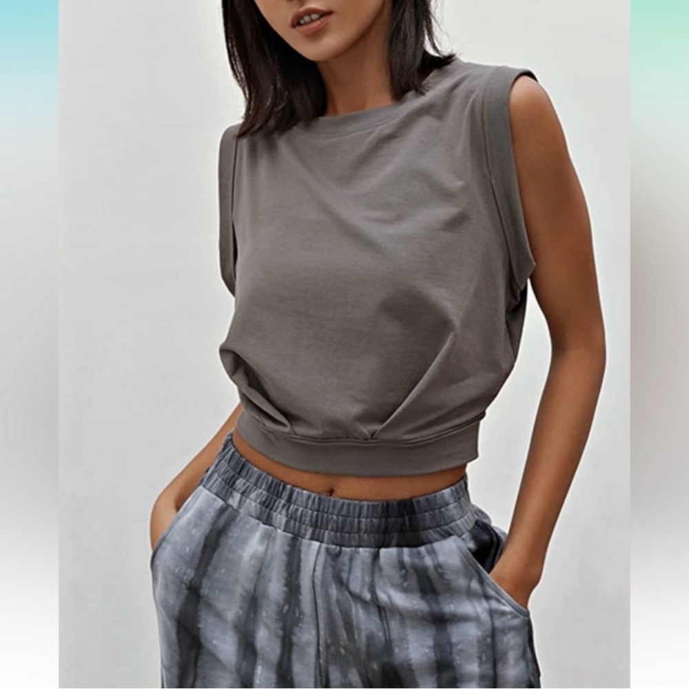 Olive Green Sleeveless Women's Top